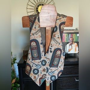 Vintage Rock & Roll Tapestry‎ Vest
